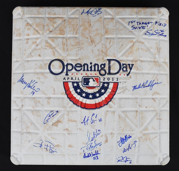 Minnesota Twins 2011 Opening Day Game Used & Autographed Base