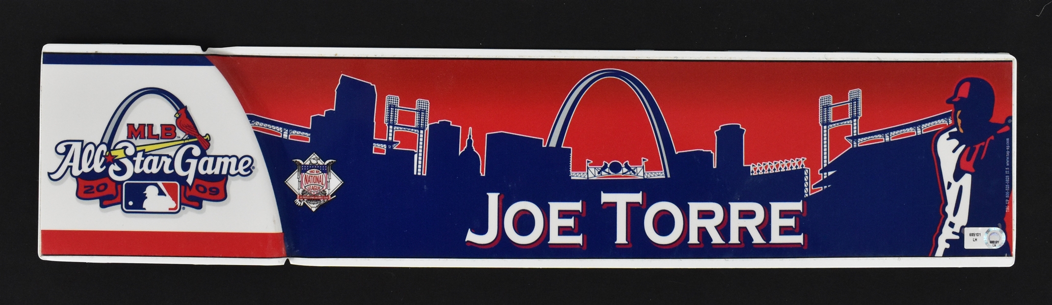 Joe Torre 2009 All-Star Game Locker Room Nameplate