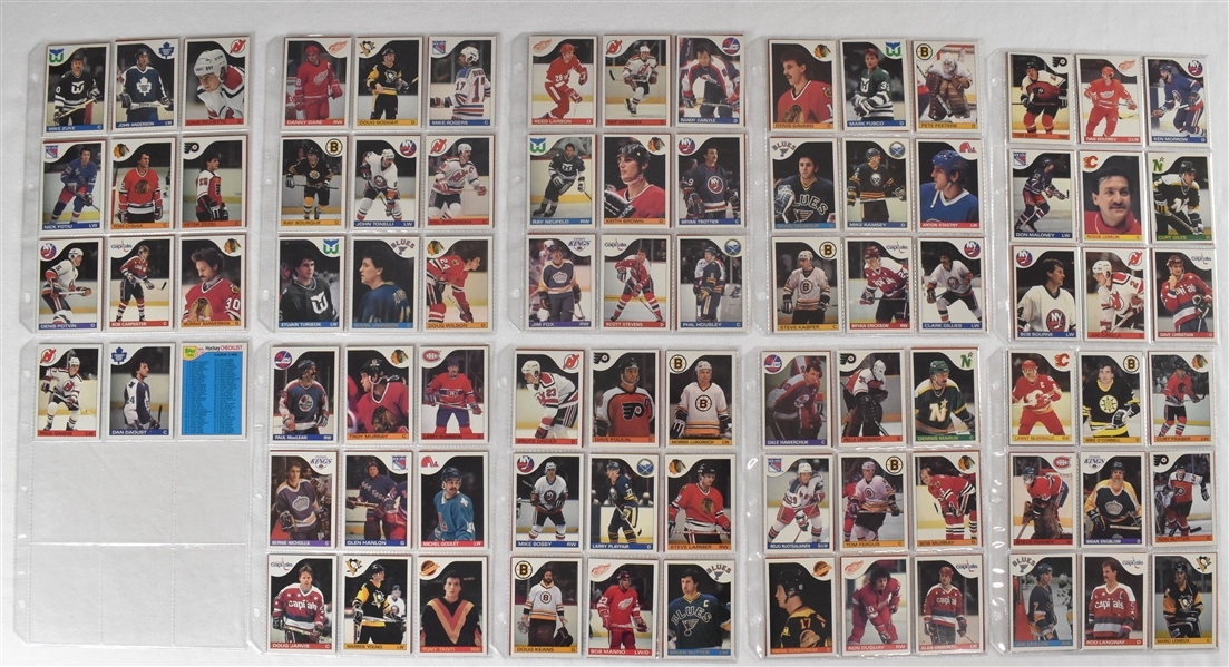 1985 Topps Hockey Card Set w/Marion Lemieux Rookie