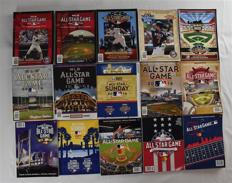 Collection of 2010-2019 All-Star Game Programs
