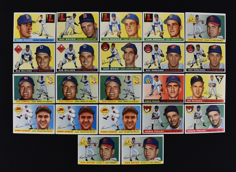 1955 Topps Baseball Lot of 22 Cards 3