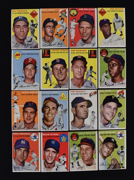 1954 Topps Baseball Lot of 16 Cards  