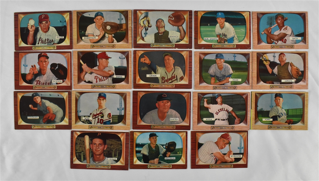 1955 Bowman Baseball Lot of 18 Cards  