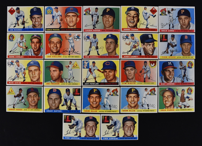 1955 Topps Baseball Lot of 22 Cards 4