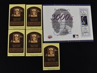 Paul Molitor 3,000th Hit Ticket & HOF Plaque Postcards