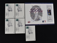 Paul Molitor 3,000th Hit Ticket & HOF Plaque Postcards