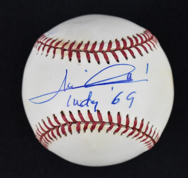 Mario Andretti Autographed & Inscribed Baseball 