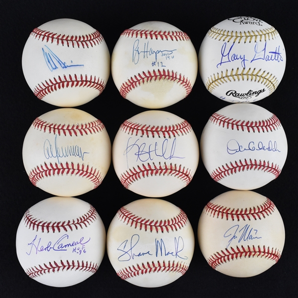 Lot of 9 Autographed Minnesota Twins Baseballs