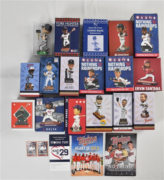 Minnesota Twins Collection of 17 Bobbleheads