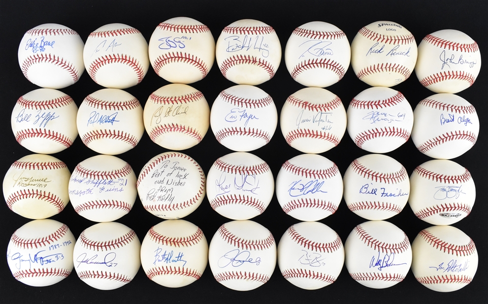 Lot of 28 Autographed Baseballs w/Joe Altobelli