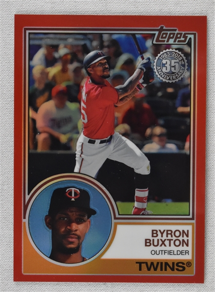 Byron Buxton 2018 Topps Chrome 83 Topps Red Refractor #2/5