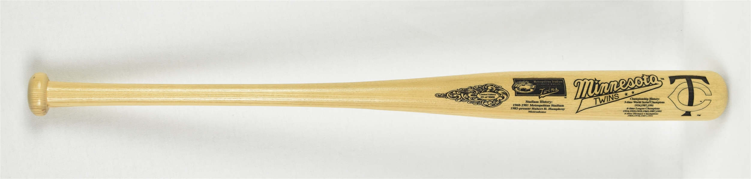 Minnesota Twins Engraved Limited Edition Bat