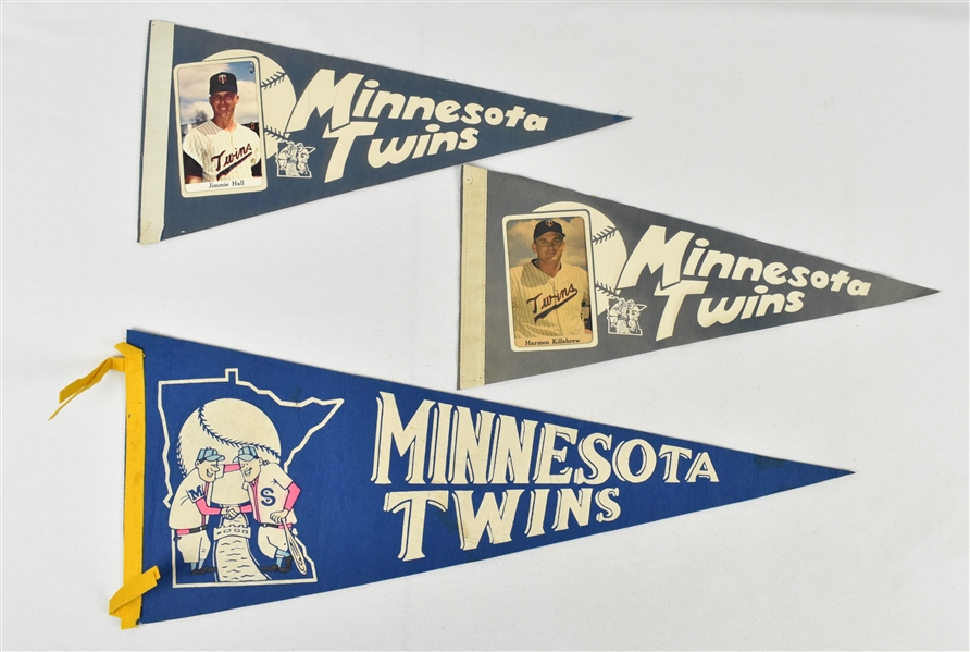 Minnesota Twins Lot of 3 Vintage Pennants