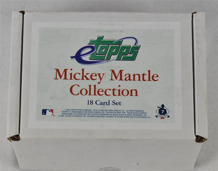Mickey Mantle 2006 e-Topps Card Set w/Danny & David Mantle Signed Certificate