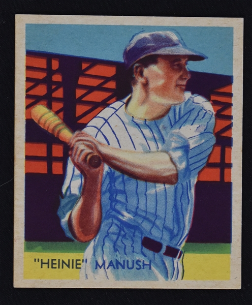 Heinie Manush 1934-36 Diamond Stars (No W On Sleeve)