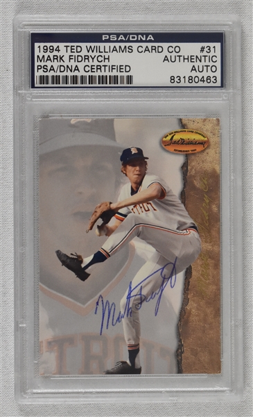 Mark Fidrych Autographed 1994 Ted Williams Card Co. Card #31 PSA/DNA