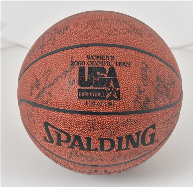 Womens 2000 U.S.A. Olympic Team Signed Basketball w/Swoopes Leslie & Holdsclaw