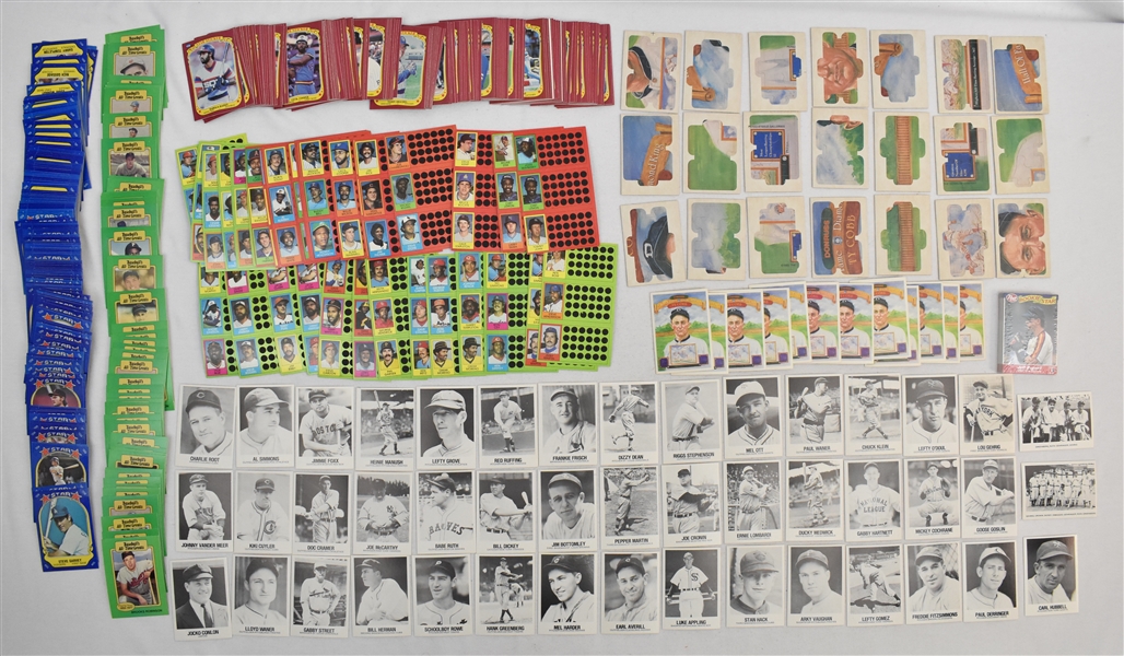 Collection of Baseball Cards w/Fleer Sticker Sets