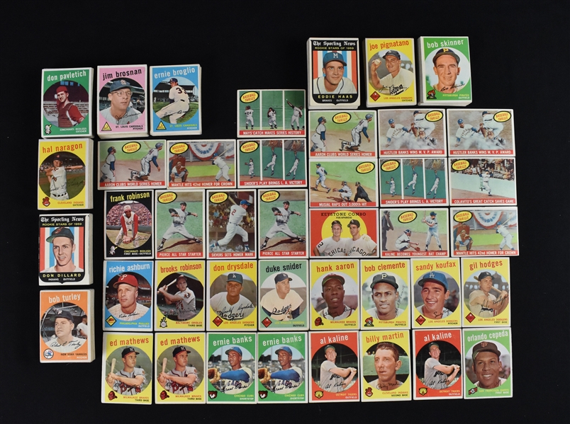 Collection of 1959 Topps Baseball Cards 