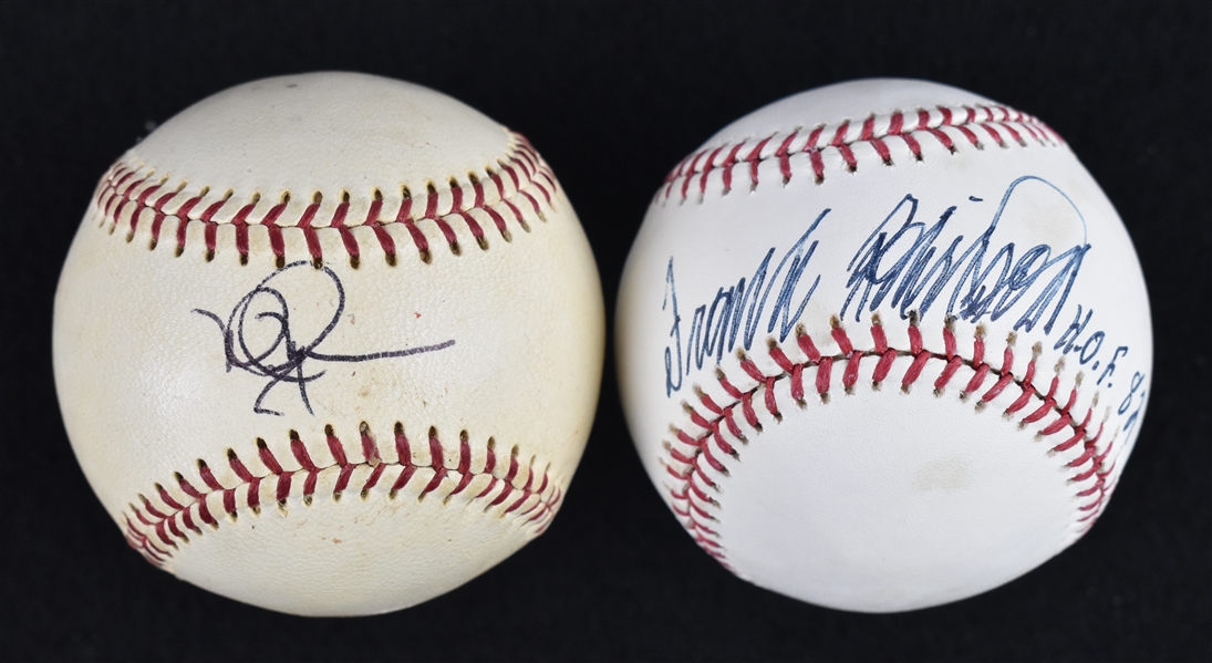 Mark McGwire & Frank Robinson Autographed Baseballs