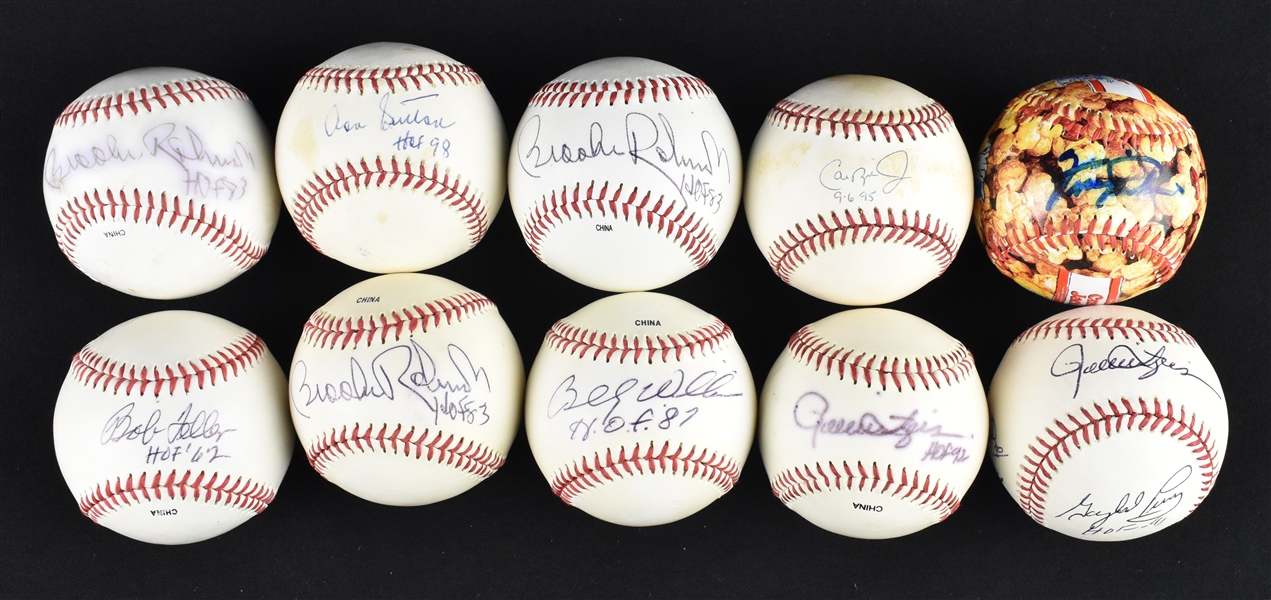 Collection of HOF Autographed Baseballs