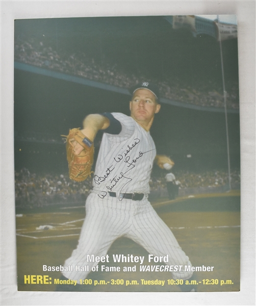 Whitey Ford Autographed Poster