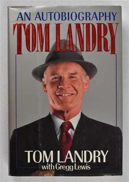 Tom Landry Signed & Inscribed Book to Sid Hartman