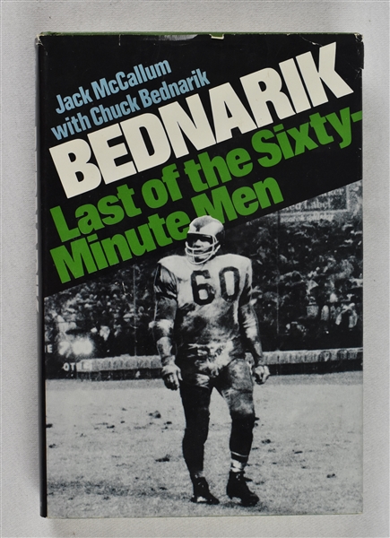 Chuck Bednarik Signed & Inscribed Book to Sid Hartman