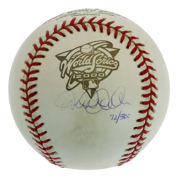 Derek Jeter Autographed 2000 World Series Limited Edition Baseball Steiner