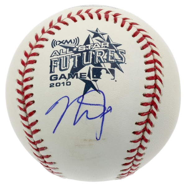 Mike Trout Autographed 2010 Pre-Rookie All-Star Futures Game Baseball MLB