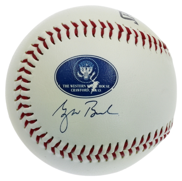 President Bush Western White House Spalding Baseball