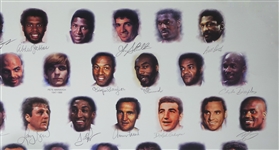 NBA 50 Greatest Players Litho Signed by 37 Hall of Famers 