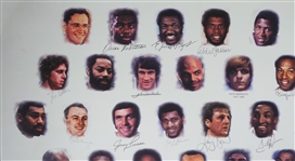 NBA 50 Greatest Players Litho Signed by 37 Hall of Famers 