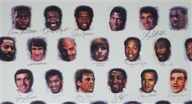NBA 50 Greatest Players Litho Signed by 37 Hall of Famers 