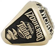 Enrique Hank Izquierdo 1987 Minnesota Twins World Series Championship Ring w/Original Box & Team Provenance 