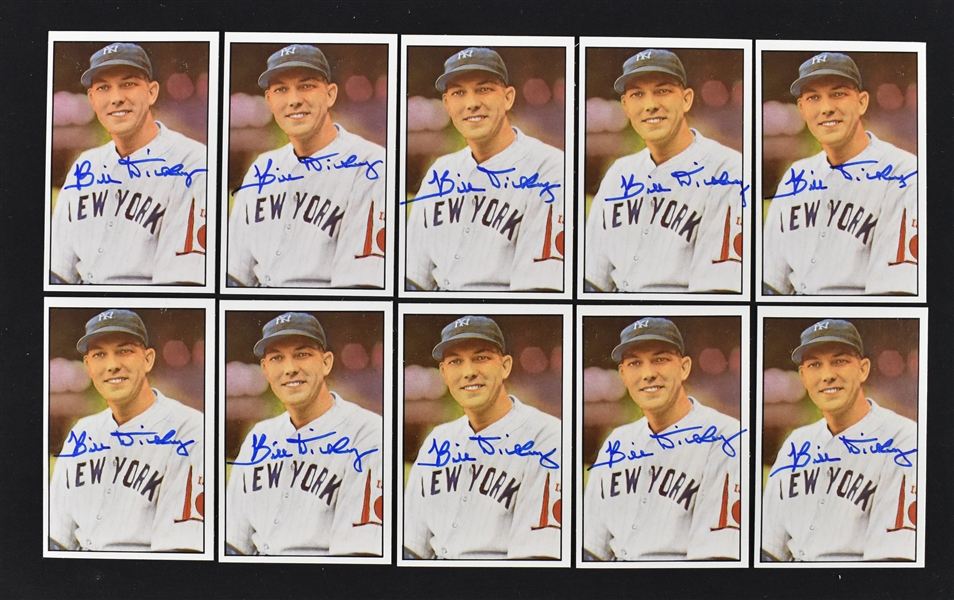 Bill Dickey Collection of 10 Autographed Cards 6 From Bill Dickey Collection