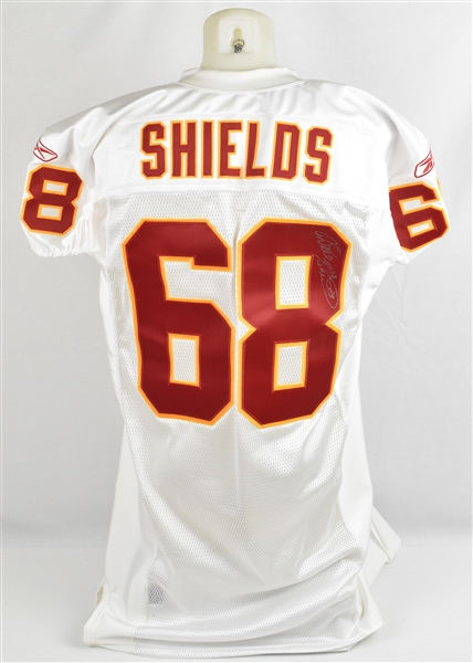 Will Shields 2004 Game Issued & Autographed Kansas City Chiefs Road Jersey w/Dave Miedema LOA