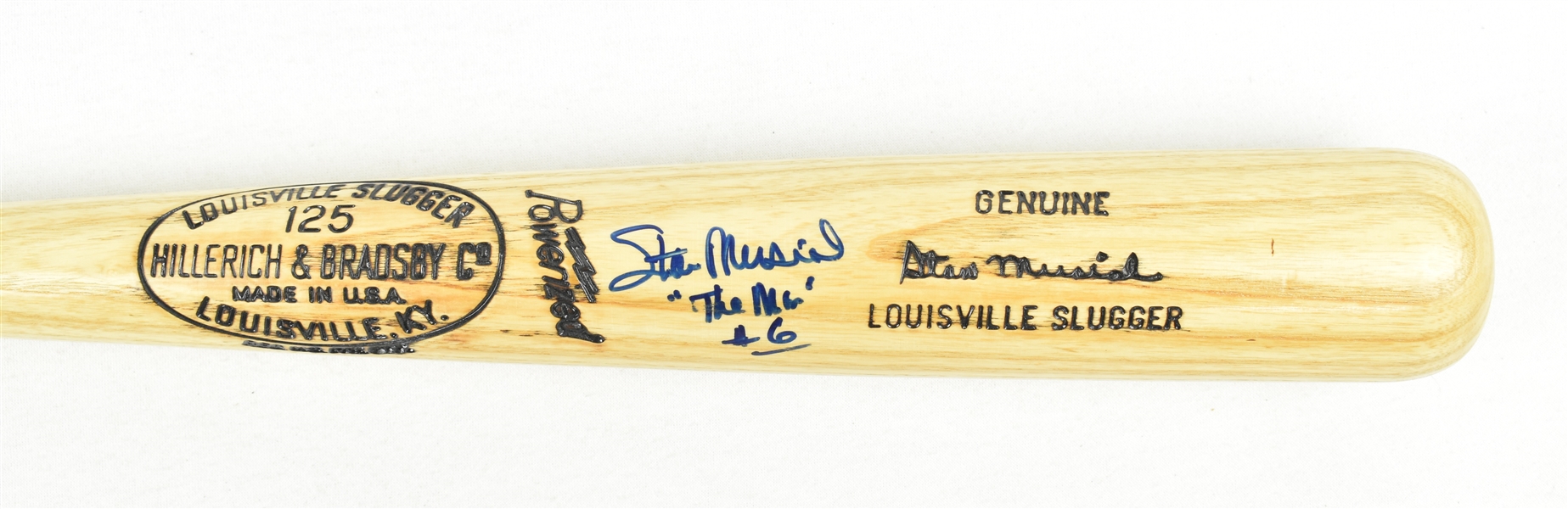 Stan Musial Autographed & Inscribed Signature Model Bat