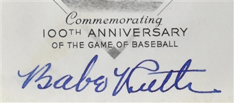 Babe Ruth Autographed 1939 First Day Cover