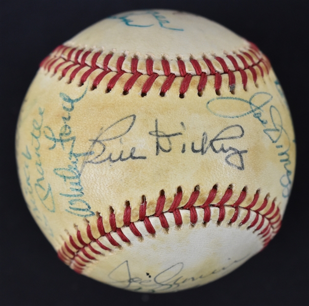 Hall of Fame Autographed Baseball 6 From Bill Dickey Collection