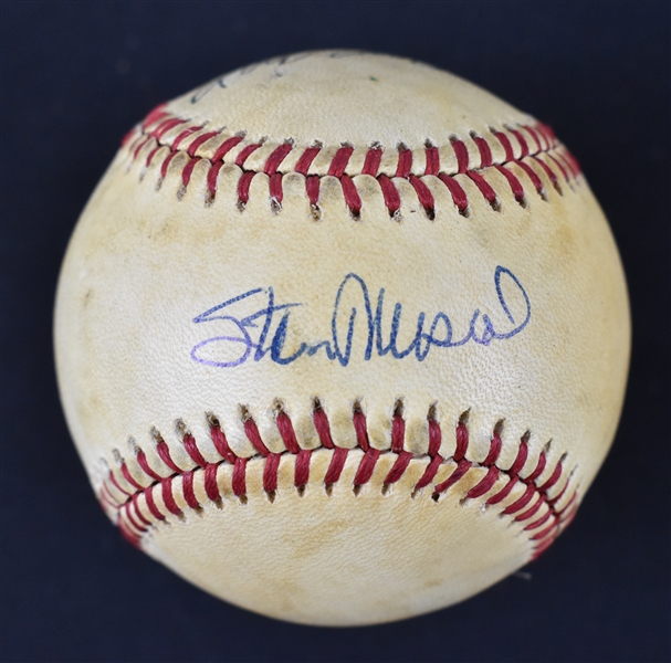 Stan Musial Autographed Baseball From Bill Dickey Collection