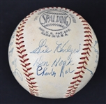 Brooklyn Dodgers 1954 Team Signed Baseball w/Jackie Robinson From Bill Dickey Collection