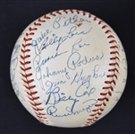Brooklyn Dodgers 1954 Team Signed Baseball w/Jackie Robinson From Bill Dickey Collection
