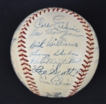 Brooklyn Dodgers 1954 Team Signed Baseball w/Jackie Robinson From Bill Dickey Collection