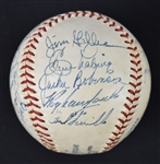 Brooklyn Dodgers 1954 Team Signed Baseball w/Jackie Robinson From Bill Dickey Collection