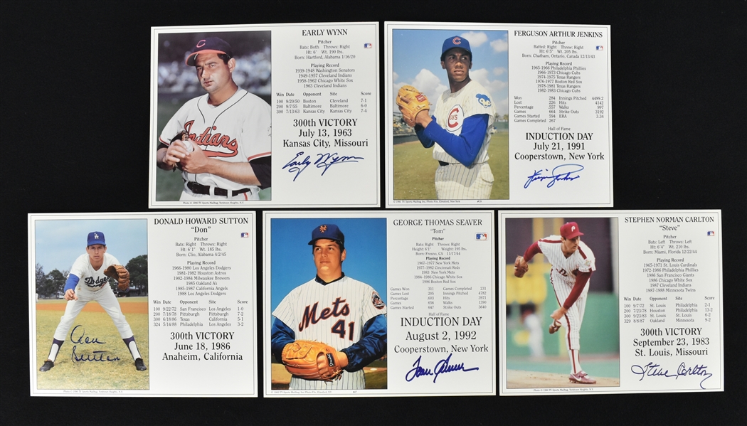 HOF Pitchers Autographed 8x10 Hall of Fame Plaques