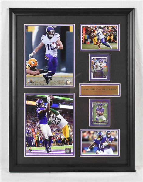 Adam Thielen & Stefon Diggs 20x26 Framed Rookie Card Display 