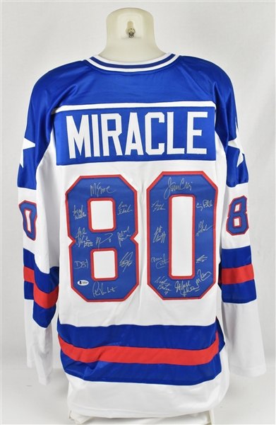 Miracle On Ice USA 1980 Olympic Team Signed Jersey w/19 Signatures