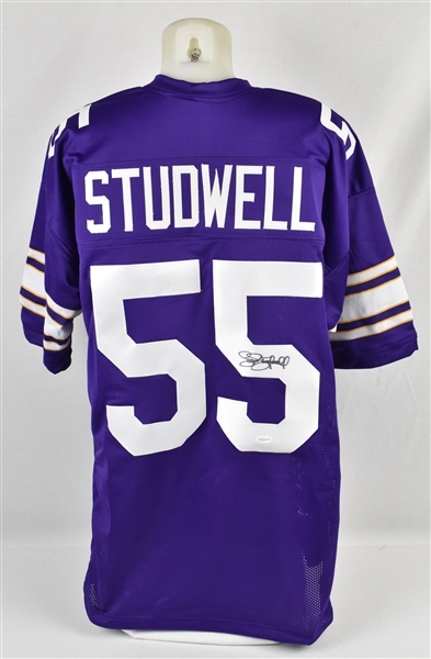 Scott Studwell Autographed Minnesota Vikings Home Purple Jersey 