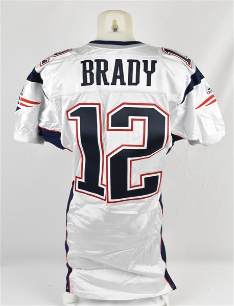 Tom Brady 2000 New England Patriots Game Worn Rookie Road Jersey